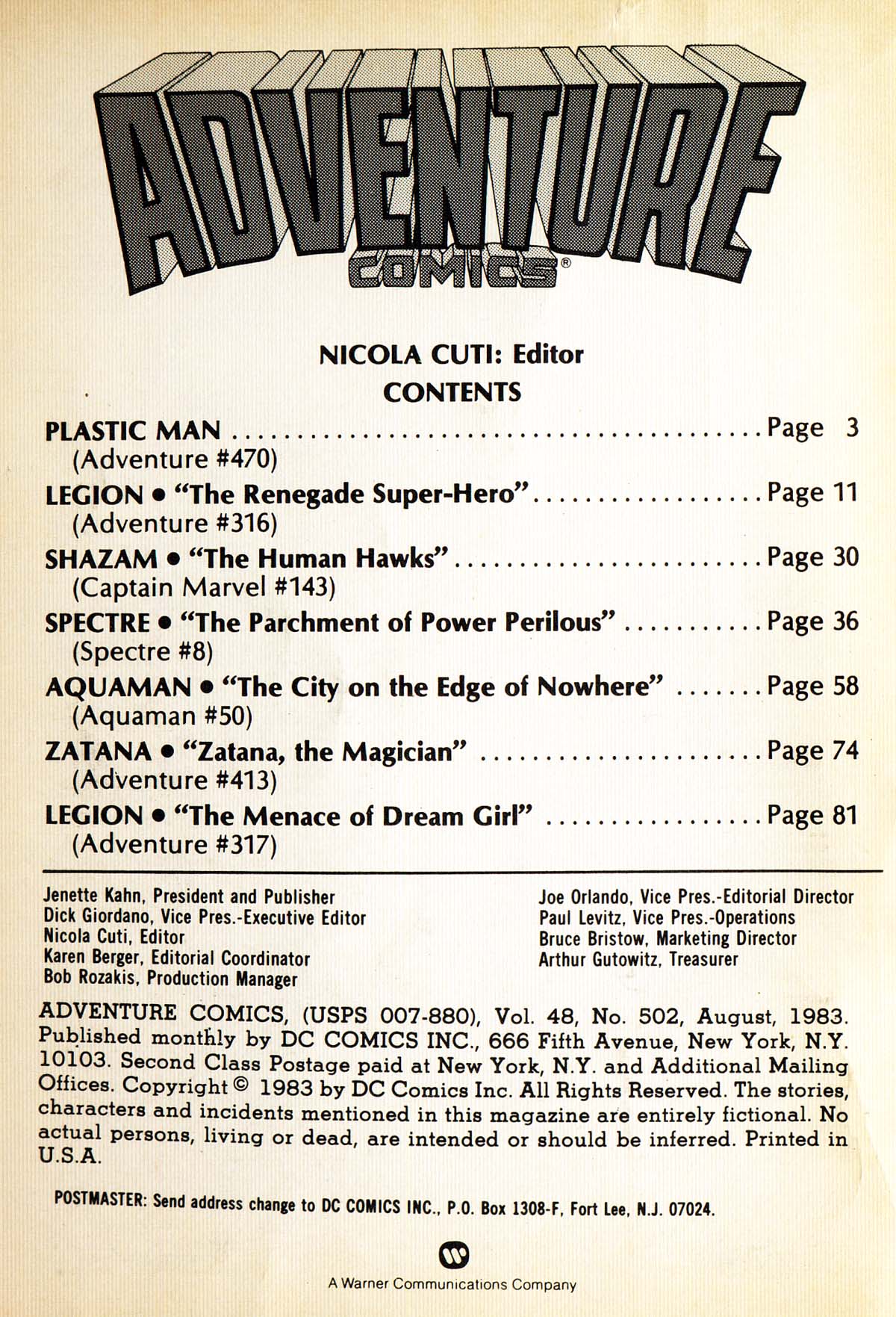 Adventure Comics (1938) Issue #502 - Page 2