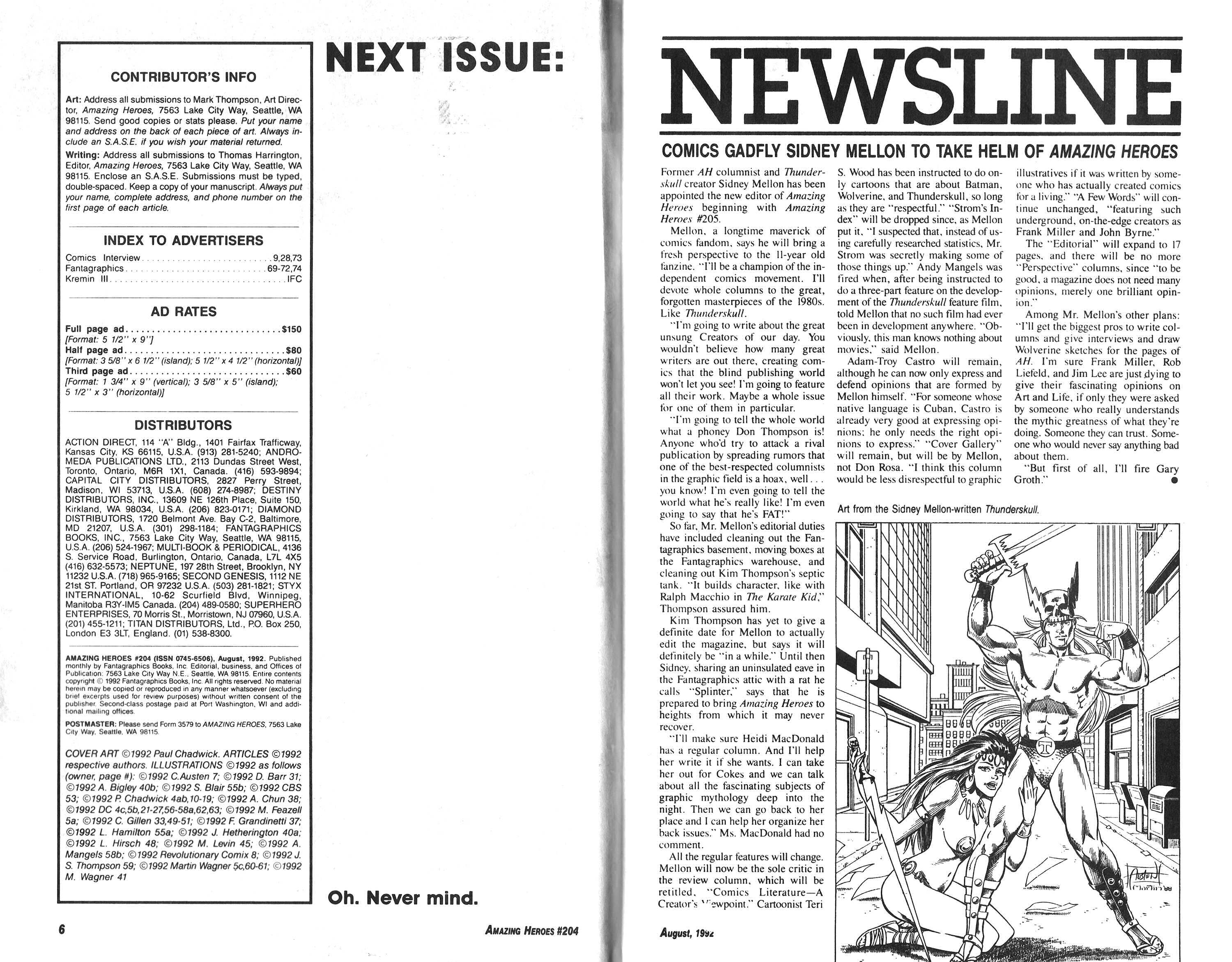Amazing Heroes Issue #204 - Page 4