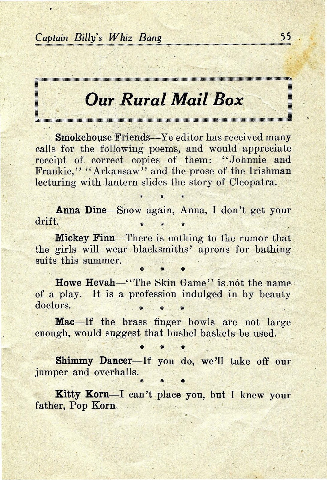 Captain Billy's Whiz Bang Issue #21 - Page 57