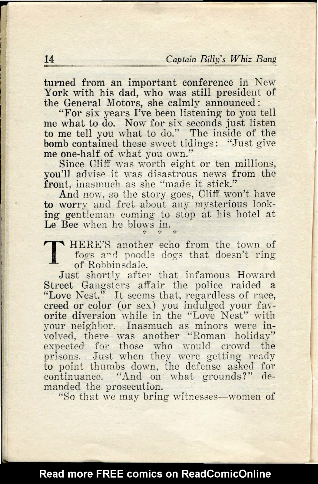 Captain Billy's Whiz Bang Issue #28 - Page 16