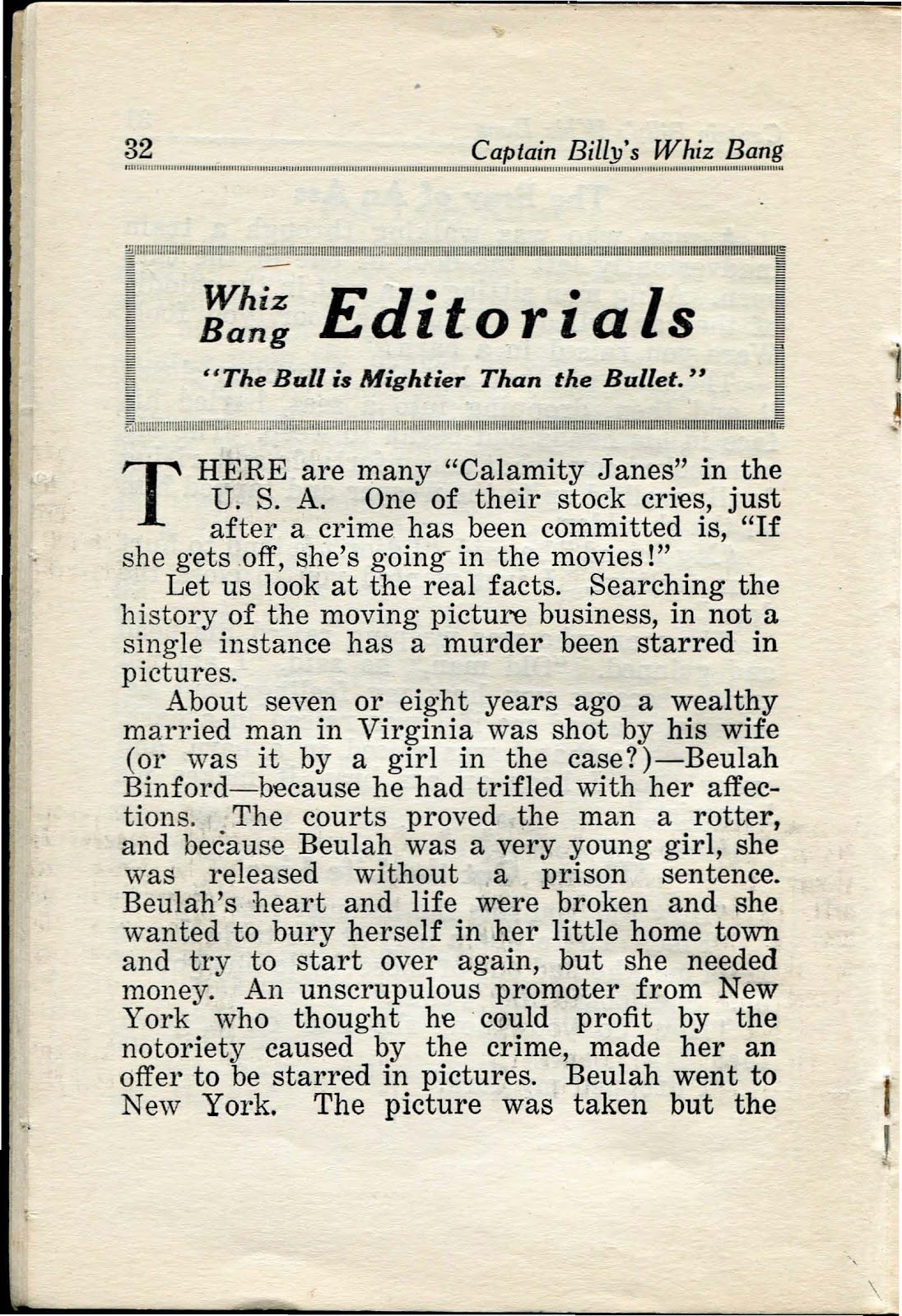 Captain Billy's Whiz Bang Issue #28 - Page 34