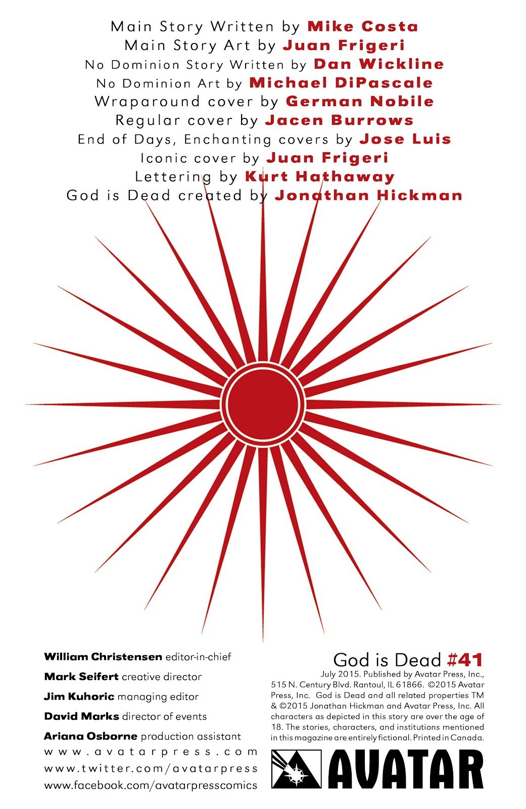 God Is Dead Issue #41 - Page 2