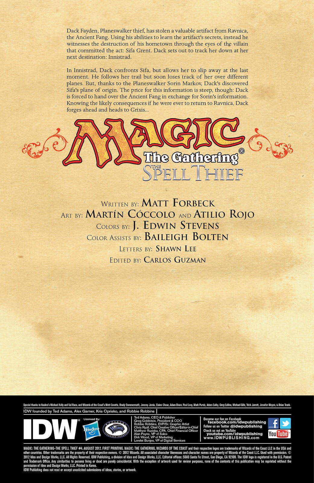 Magic: The Gathering - The Spell Thief Issue #4 - Page 2