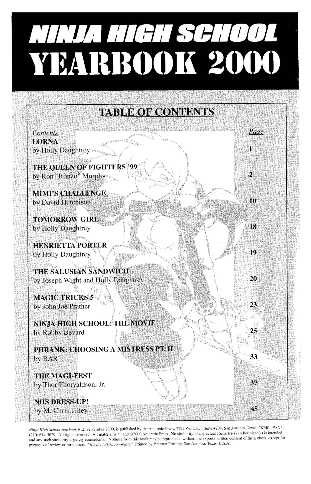 Ninja High School Yearbook Issue #12 - Page 2