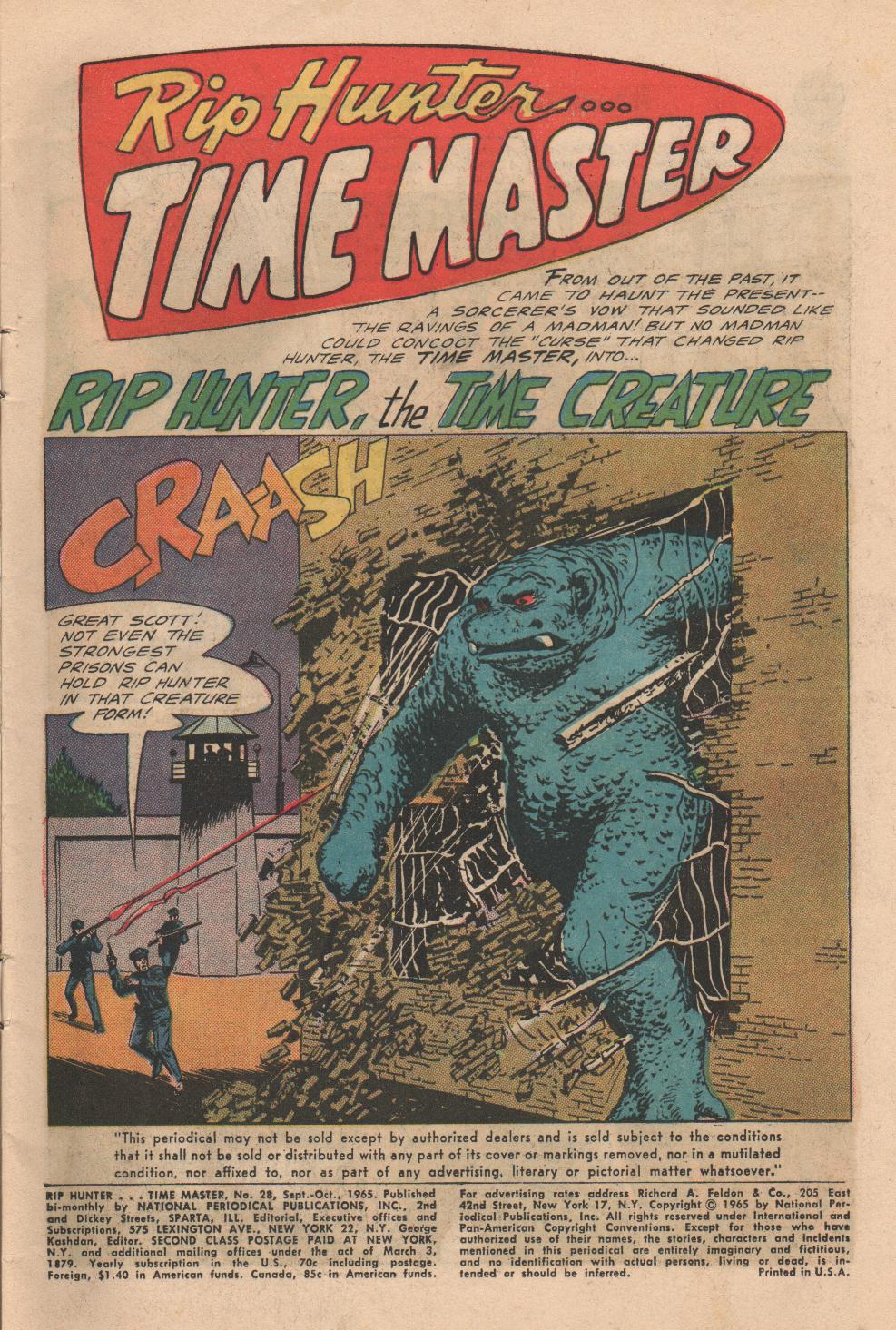 Rip Hunter...Time Master Issue #28 - Page 3