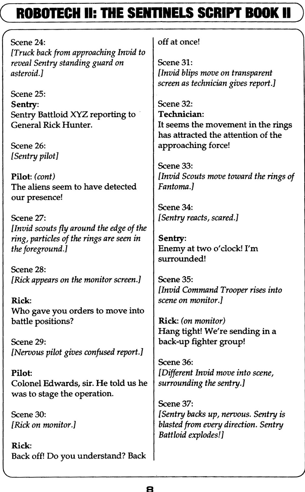 Robotech II: The Sentinels _Script_Book_2 - Page 9