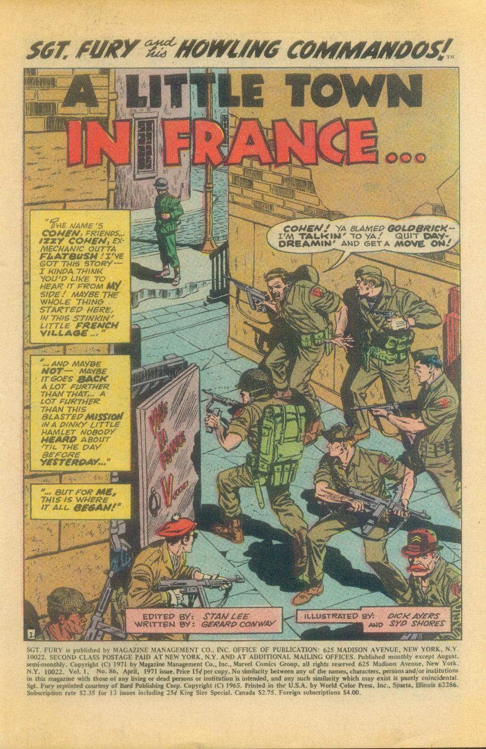 Sgt. Fury Issue #86 - Page 3