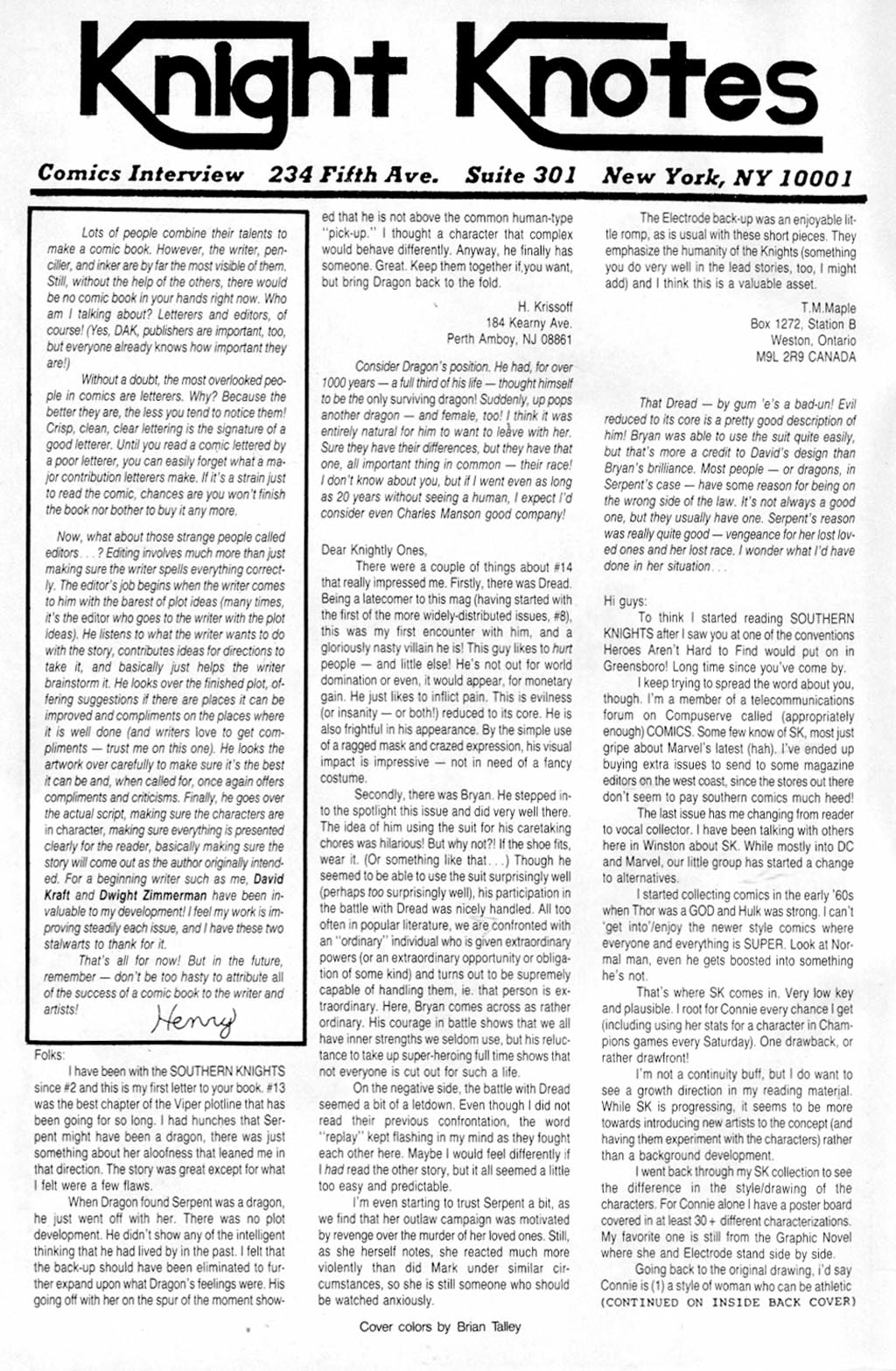 Southern Knights Issue #20 - Page 2