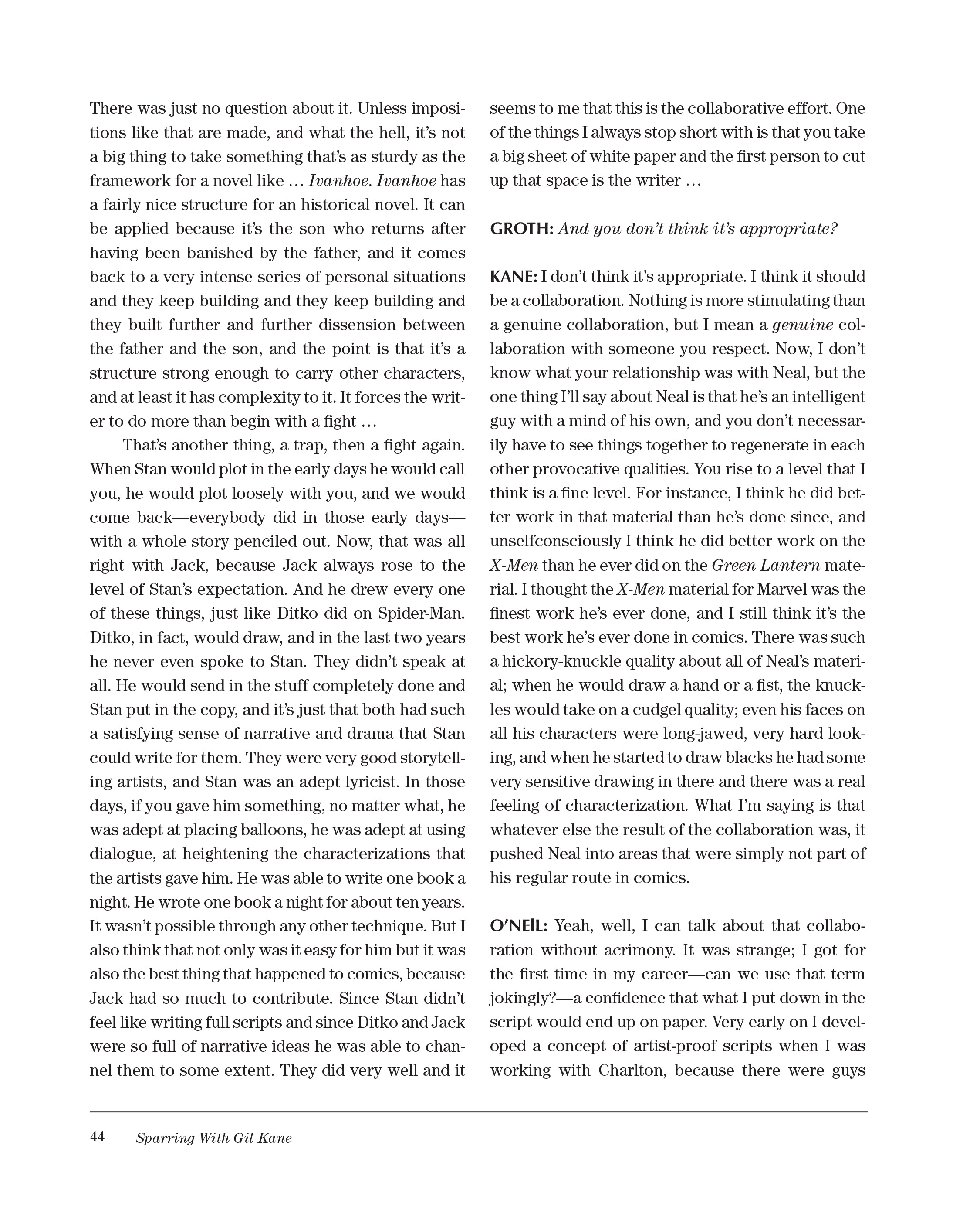 Sparring With Gil Kane: Colloquies On Comic Art and Aesthetics TPB_(Part_1) - Page 44