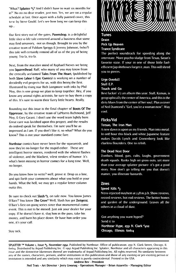 Splatter Issue #5 - Page 2