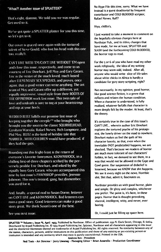 Splatter Issue #6 - Page 2