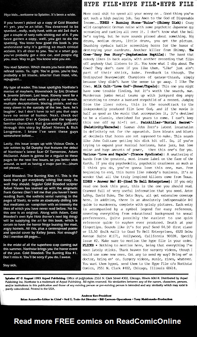 Splatter Issue #7 - Page 2