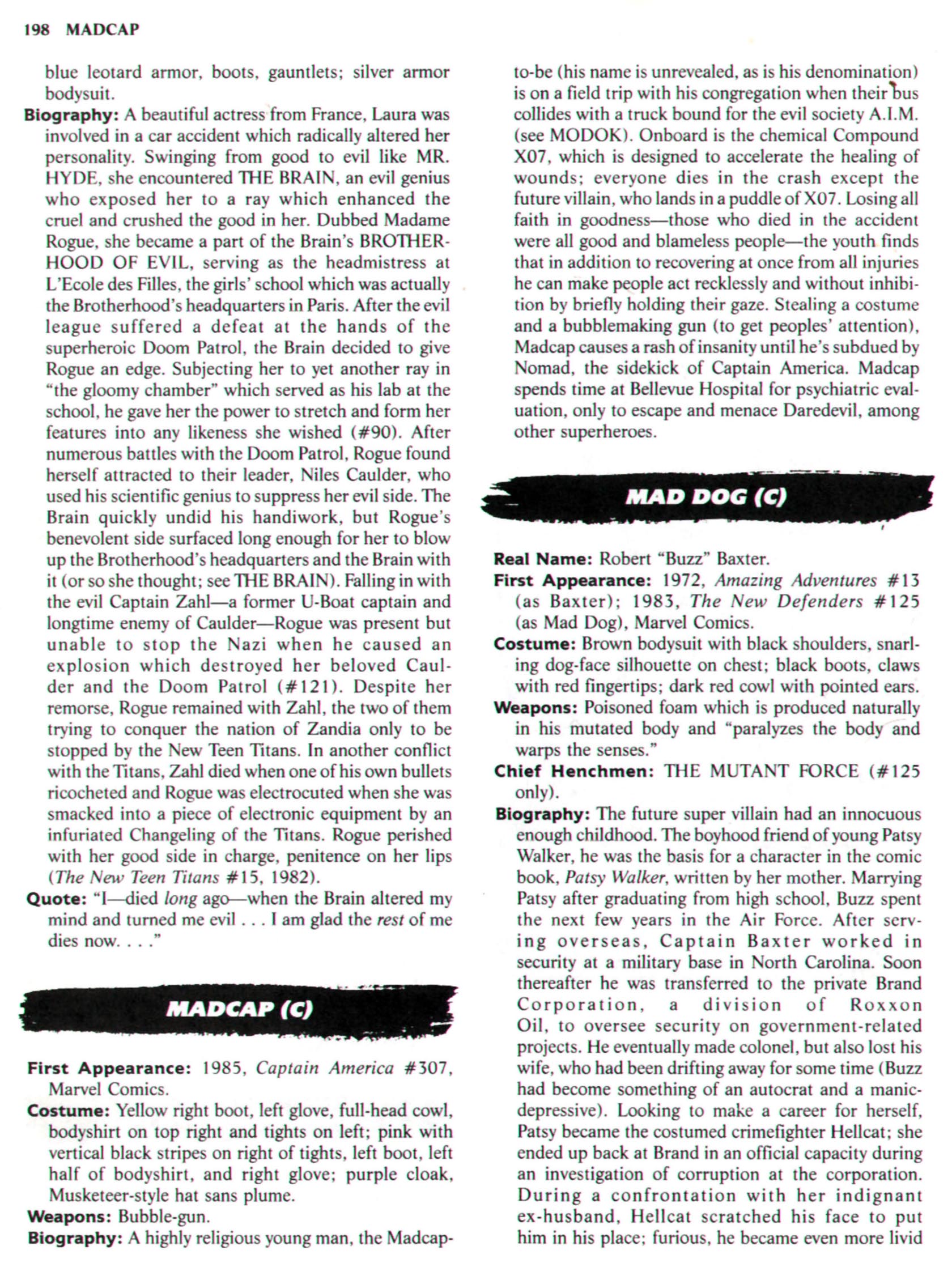 The Encyclopedia of Super Villains TPB-1 - Page 224