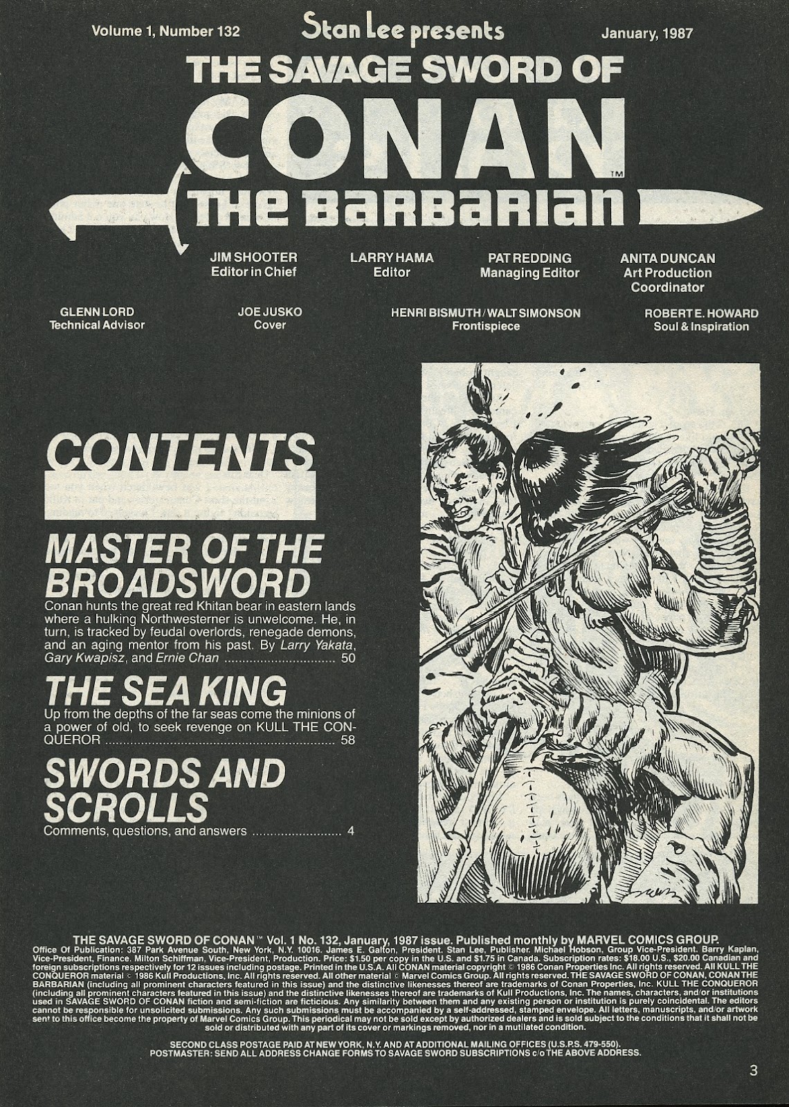 The Savage Sword Of Conan Issue #132 - Page 3