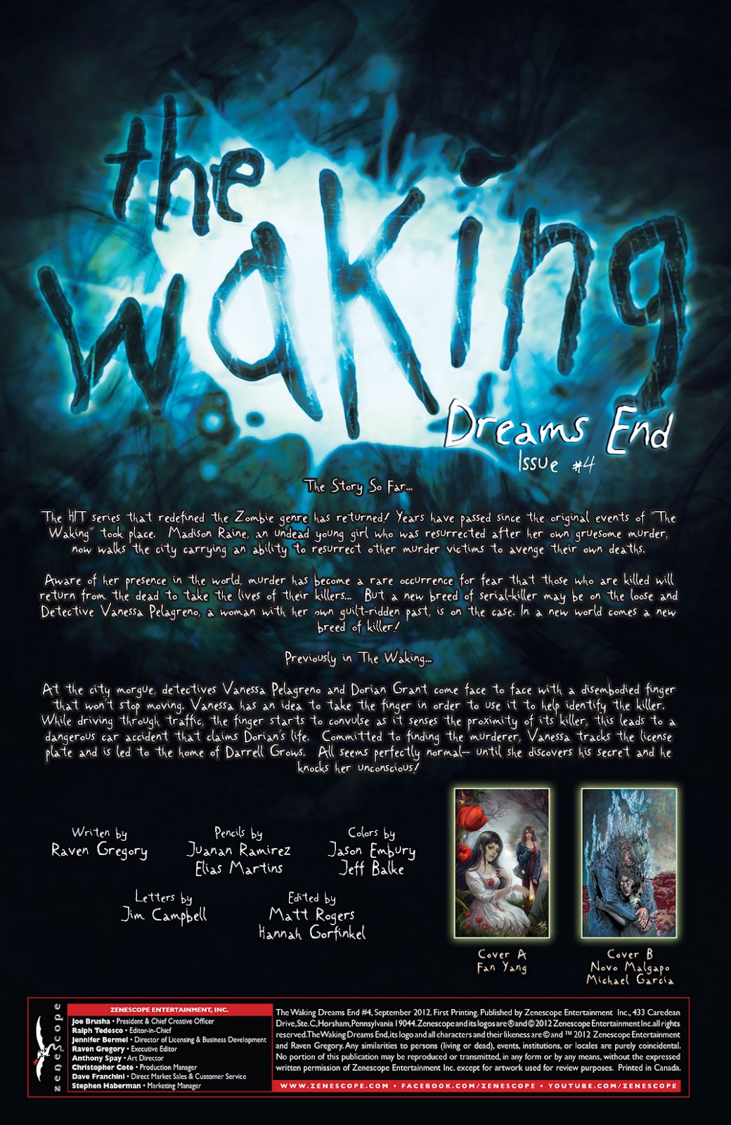 The Waking: Dreams End Issue #4 - Page 2
