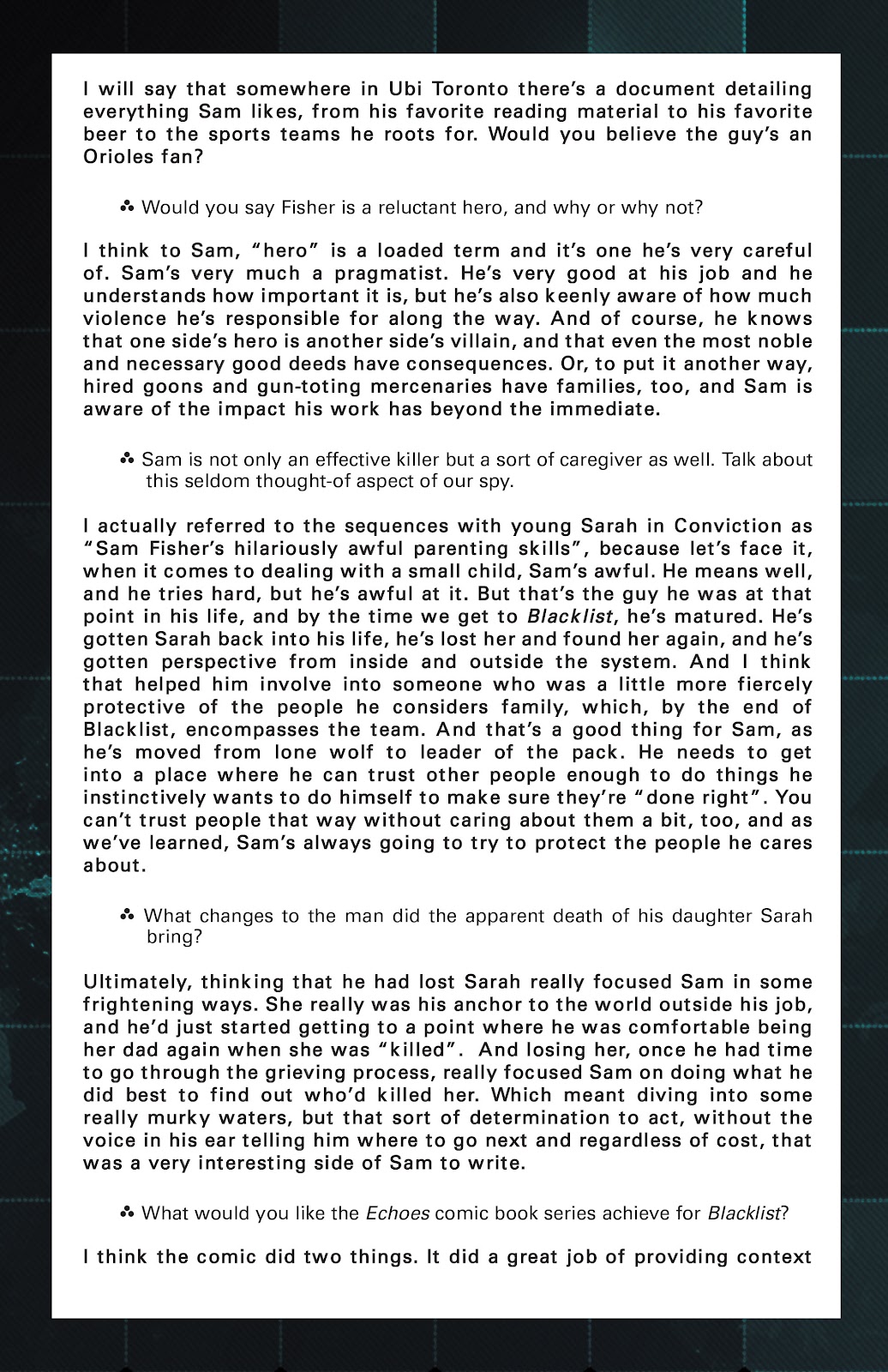 Tom Clancy's Splinter Cell: Echoes  Issue #4 - Page 29