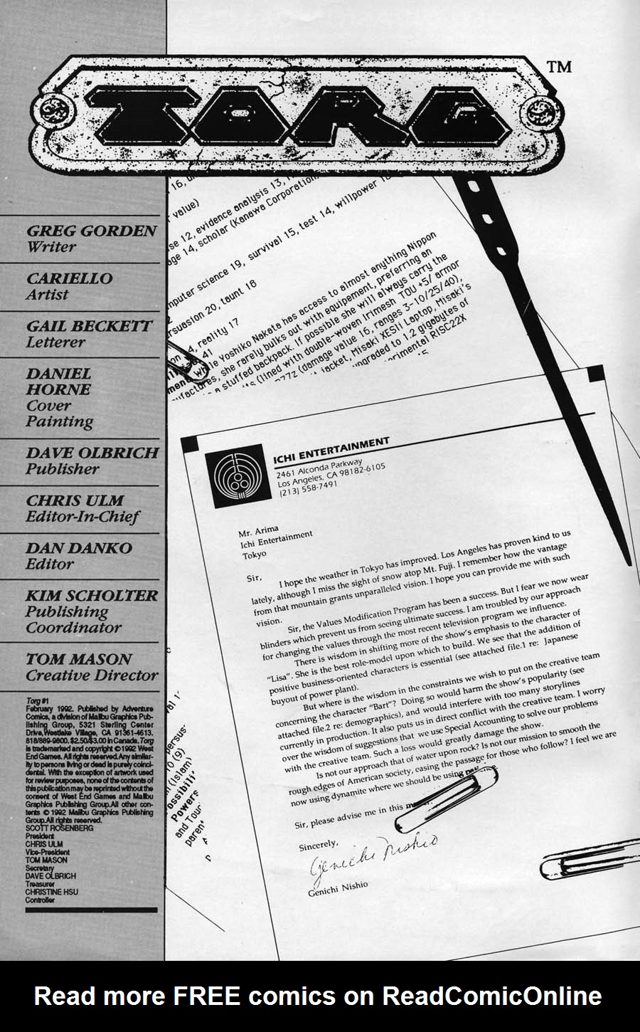 Torg Issue #1 - Page 2