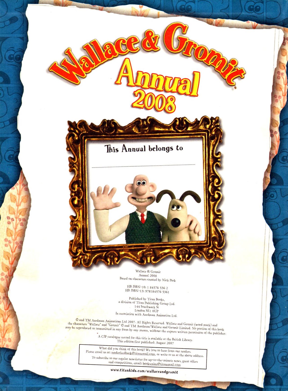 Wallace and Gromit Annual Issue #2008 - Page 2
