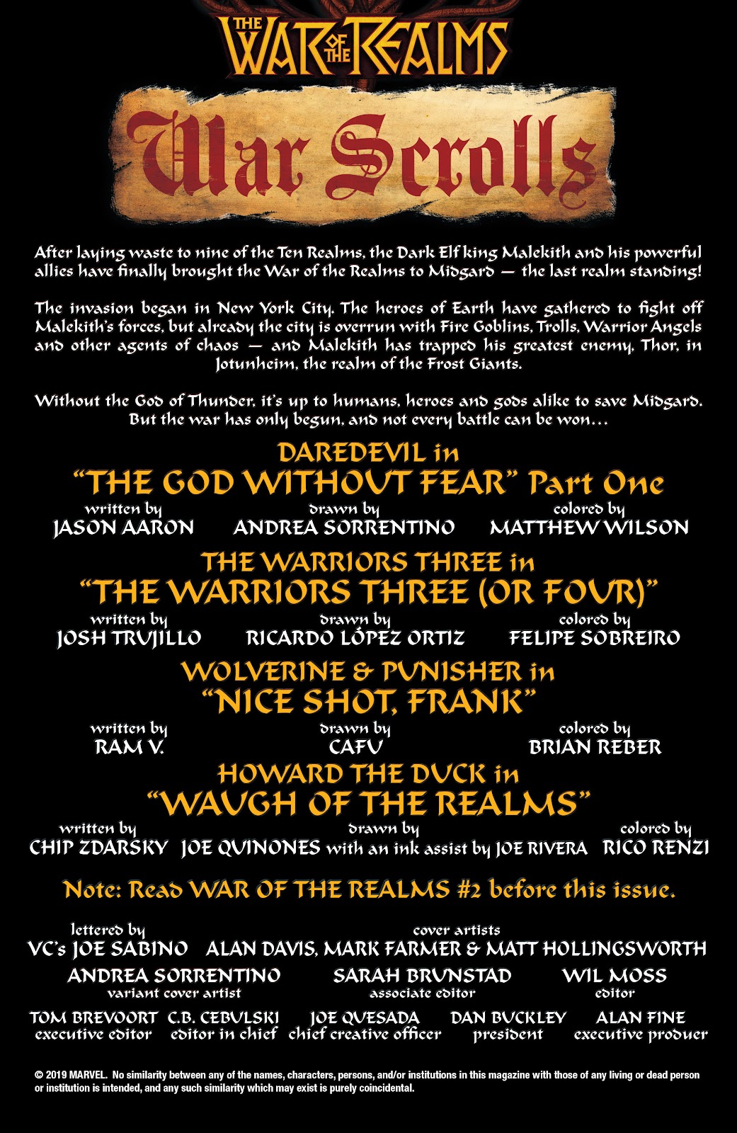 War of the Realms: War Scrolls Issue #1 - Page 2