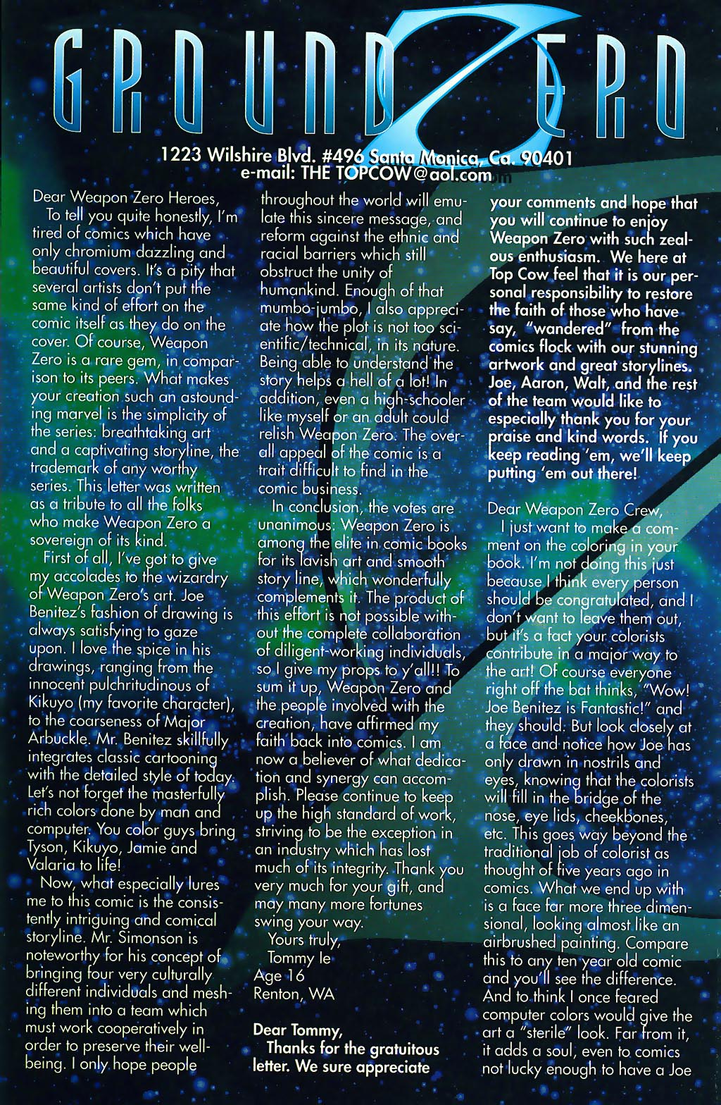 Weapon Zero (1996) Issue #7 - Page 21