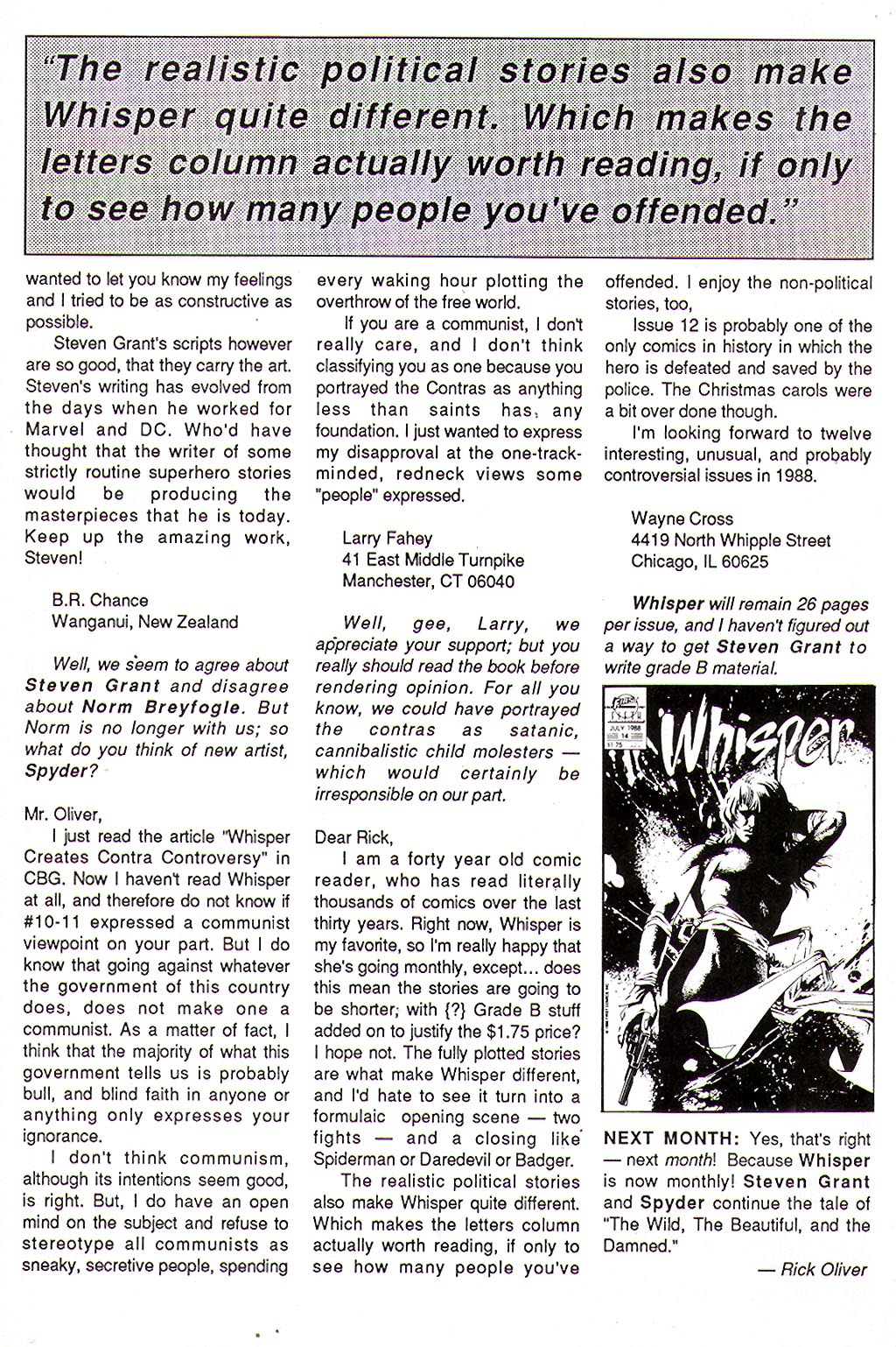 Whisper (1986) Issue #13 - Page 33