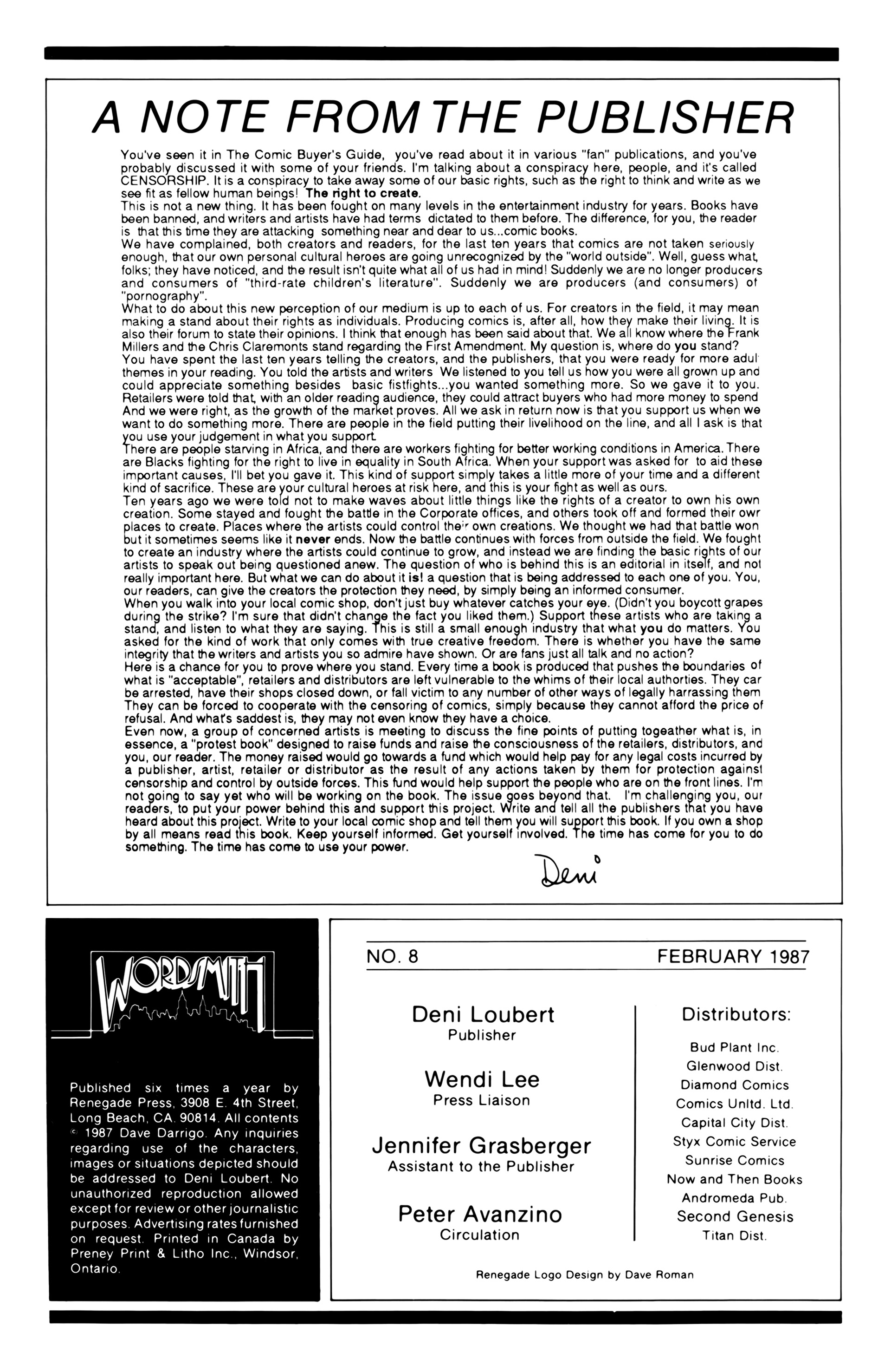 Wordsmith Issue #8 - Page 2